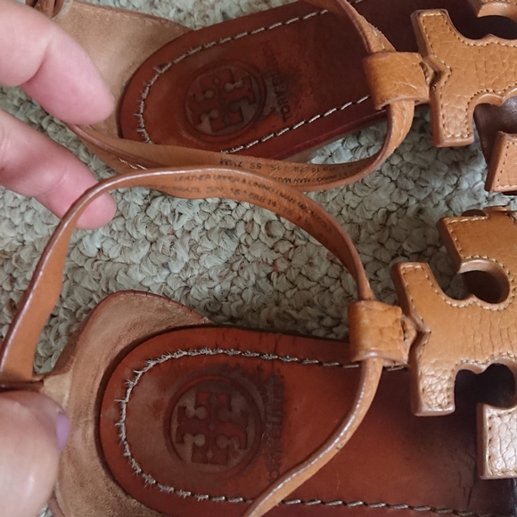 Tory Burch Phoebe Thong Ankle-Strap Sandals Size 7.5 - Picture 4 of 12